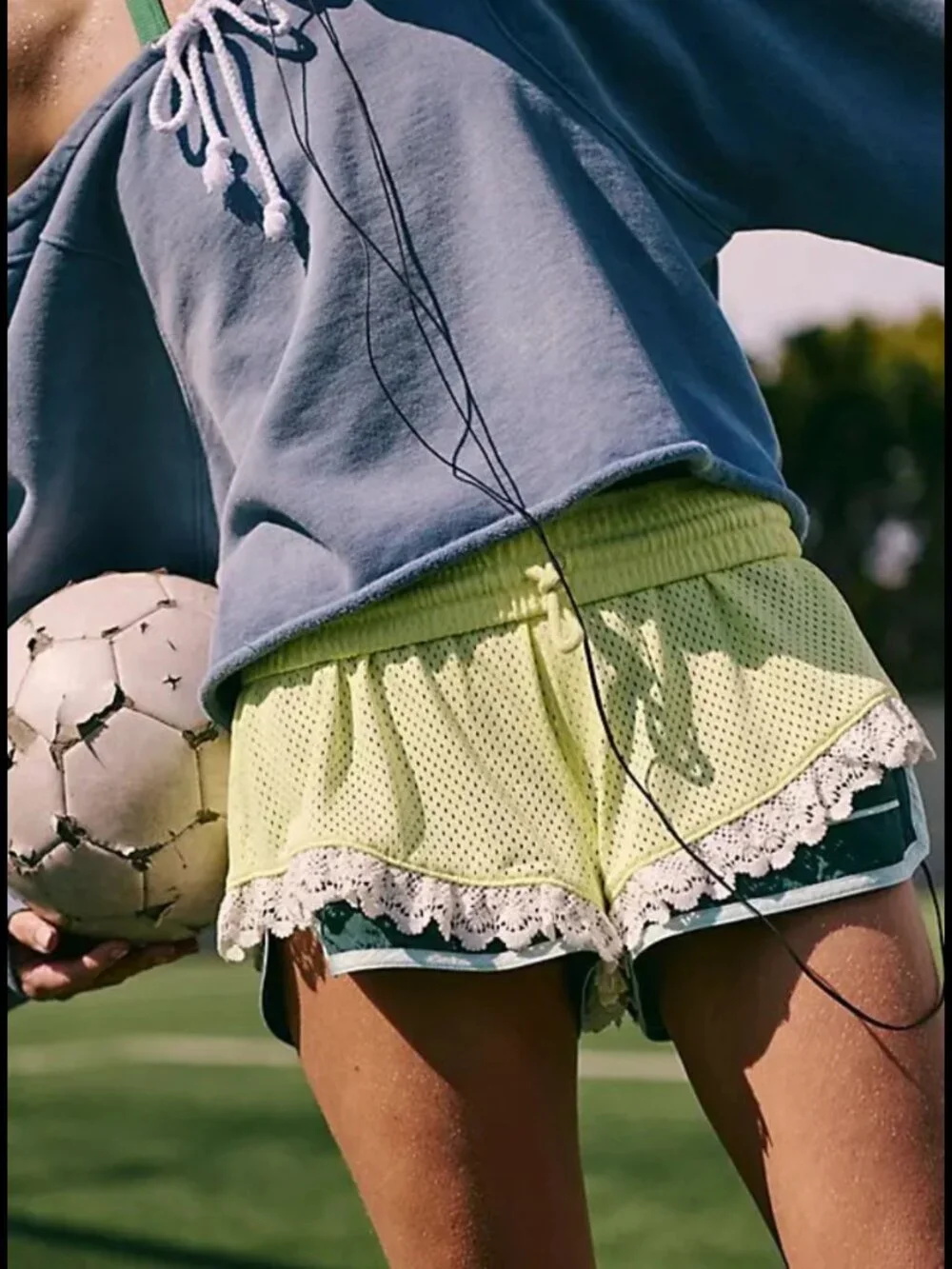 NWT Free People Tip Off Shorts in Sour Citrus - Picture 3 of 8